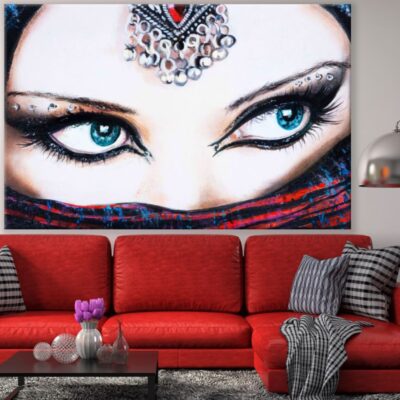Woman Face Closeup Fashion Photograph Print 100% Australian Made