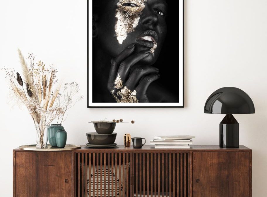 Girl Face Black & Gold Makeup Home Decor Premium Quality Poster Print Choose Your Sizes