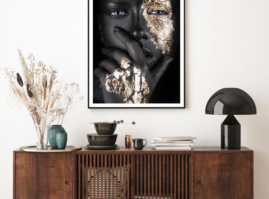 Girl with Gold & Black Makeup Home Decor Premium Quality Poster Print Choose Your Sizes