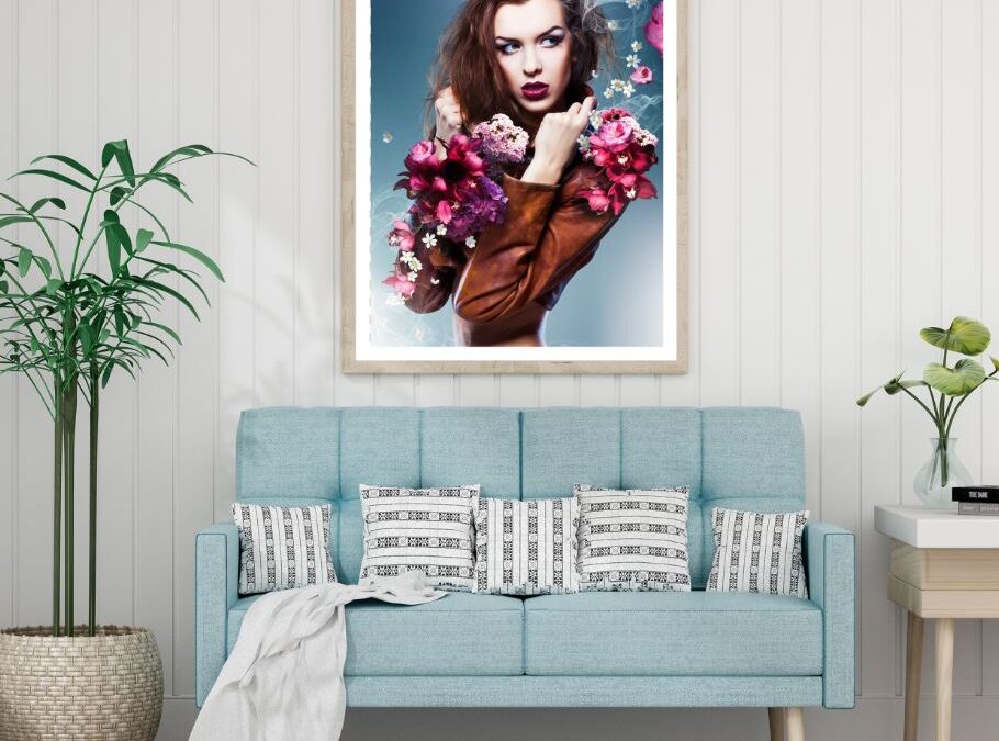 Girl with Flowers Photograph Home Decor Premium Quality Poster Print Choose Your Sizes