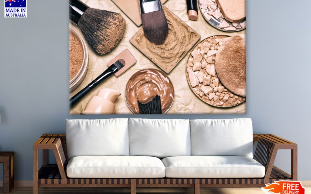 Makeup & Brushes Aerial Photograph Print 100% Australian Made