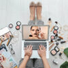 Laptop & Makeup Items Photograph Home Decor Premium Quality Poster Print Choose Your Sizes - Image 2