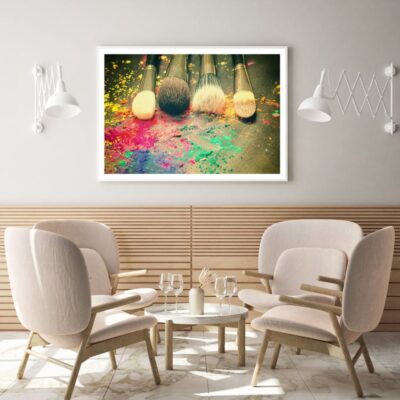 Makeup Brushes Closeup Photograph Home Decor Premium Quality Poster Print Choose Your Sizes