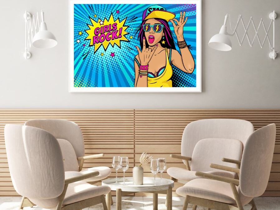 Girl with a Cap Pop Art Design Home Decor Premium Quality Poster Print Choose Your Sizes