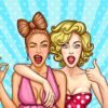 Beautiful Girls Pop Art Design Home Decor Premium Quality Poster Print Choose Your Sizes - Image 2