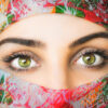Arab Girl Face Covering with a Scarf Portrait Photograph Print 100% Australian Made - Image 2