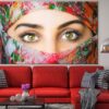 Arab Girl Face Covering with a Scarf Portrait Photograph Print 100% Australian Made