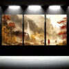 3pcs Chinese Traditional Painting Canvas Framed 40x60cm - High Quality Print 100% Australian Made Wall Canvas Ready to Hang - Image 2