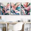 3pcs Modern Abstract Painting Of Plant Leaves Canvas Framed 40x60cm - High Quality Print 100% Australian Made Wall Canvas Ready to Hang - Image 3
