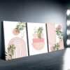 3pcs Pink Boho Modern Minimalist & Abstract Art Canvas Framed 40x60cm - High Quality Print 100% Australian Made Wall Canvas Ready to Hang - Image 2