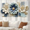 3pcs Modern Floral Painting Canvas Framed 40x60cm - High Quality Print 100% Australian Made Wall Canvas Ready to Hang - Image 2