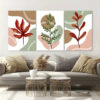 3pcs Green & Red Flowers and Grass Canvas Framed 40x60cm - High Quality Print 100% Australian Made Wall Canvas Ready to Hang - Image 3
