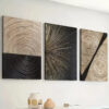 3pcs Abstract Line Circular Graphic Art Canvas Framed 40x60cm - High Quality Print 100% Australian Made Wall Canvas Ready to Hang - Image 2