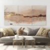 3pcs Pink & Gold Abstract Design Canvas Framed 40x60cm - High Quality Print 100% Australian Made Wall Canvas Ready to Hang - Image 2