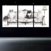 3pcs Black & White Cats In Sofa Canvas Framed 40x60cm - High Quality Print 100% Australian Made Wall Canvas Ready to Hang - Image 3