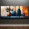 3pcs Abstract Vase Canvas Framed 40x60cm - High Quality Print 100% Australian Made Wall Canvas Ready to Hang