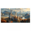 Neuschwanstein Castle Landscape 3 Piece Canvas Framed 40x60cm - High Quality Print 100% Australian Made Wall Canvas Ready to Hang - Image 2