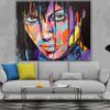 Abstract Lady Face Painting Print 100% Australian Made
