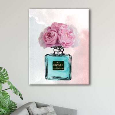 Fashion Perfume Bottle with Flowers Nature Print 100% Australian Made