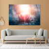 Pink Flower & Sunlight View Acrylic Glass Print Tempered Glass Wall Art 100% Made in Australia Ready to Hang - Image 3