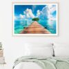 Wooden Pier to An Island in Ocean Home Decor Premium Quality Poster Print Choose Your Sizes - Image 2