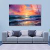 Mesmerizing Sunsets & Sea View Painting Coastal Horizons Acrylic Glass Print Tempered Glass Wall Art 100% Made in Australia Ready to Hang - Image 3