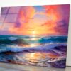 Mesmerizing Sunsets & Sea View Painting Coastal Horizons Acrylic Glass Print Tempered Glass Wall Art 100% Made in Australia Ready to Hang