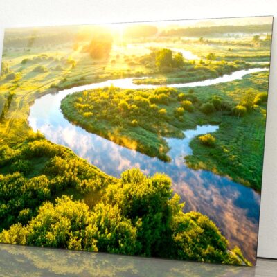 Summer Morning On the River with Fog Acrylic Glass Print Tempered Glass Wall Art 100% Made in Australia Ready to Hang