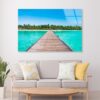 Overwater Bridge in The Indian Ocean Acrylic Glass Print Tempered Glass Wall Art 100% Made in Australia Ready to Hang - Image 2