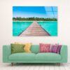 Overwater Bridge in The Indian Ocean Acrylic Glass Print Tempered Glass Wall Art 100% Made in Australia Ready to Hang - Image 3