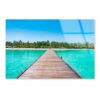 Overwater Bridge in The Indian Ocean Acrylic Glass Print Tempered Glass Wall Art 100% Made in Australia Ready to Hang - Image 4