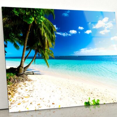 Palm Trees Ocean Beach Samoa Acrylic Glass Print Tempered Glass Wall Art 100% Made in Australia Ready to Hang