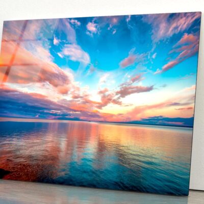 Stunning Tropical Oceanfront Sunset After a Stormy Day of Rain in Key Largo Acrylic Glass Print Tempered Glass Wall Art 100% Made in Australia Ready to Hang