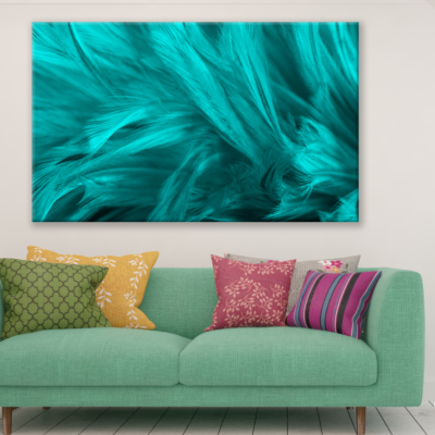 Abstract Green Feathers Design Print 100% Australian Made