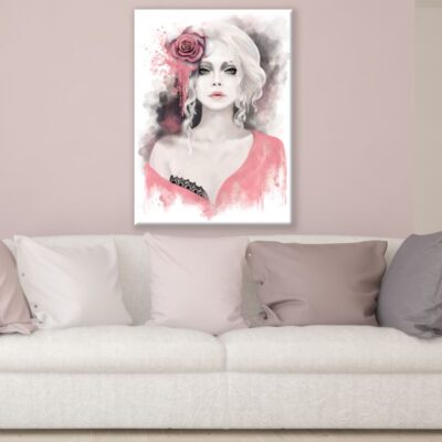 Girl Floral Headdress Painting Print 100% Australian Made