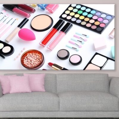 Colourful set of Cosmetics Print 100% Australian Made
