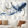 3pcs Abstract Blue Texture Wall Art Set Canvas Framed 40x60cm - High Quality Print 100% Australian Made Wall Canvas Ready to Hang - Image 2