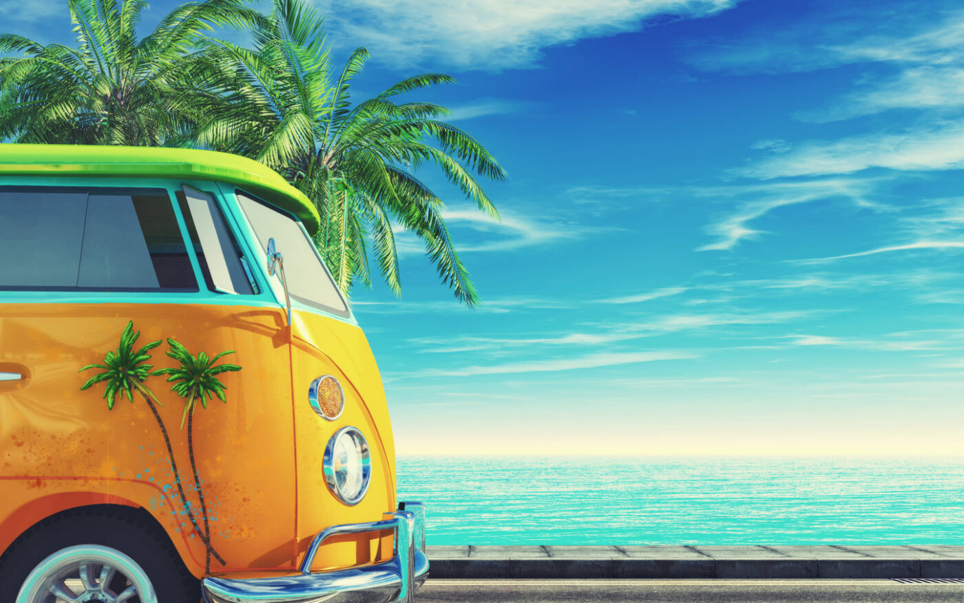 Volkswagen Van on Beach Photograph Print 100% Australian Made - Image 2