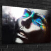 Colorful Woman Abstract Print Tempered Glass Wall Art 100% Made in Australia Ready to Hang - Image 4