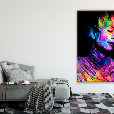 Colourful Woman Portrait Abstract Design Print 100% Australian Made