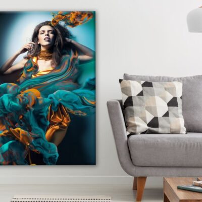 Fashion Girl with Abstract Design Photograph Print 100% Australian Made