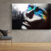 Colorful Woman Abstract Print Tempered Glass Wall Art 100% Made in Australia Ready to Hang - Image 2