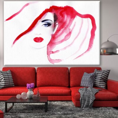 Girl Face Abstract Watercolor Painting Print 100% Australian Made