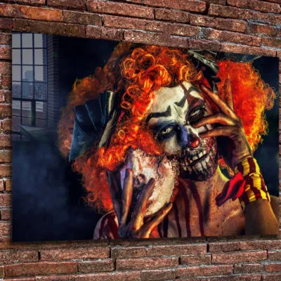 Gothic Makeup Woman Print Tempered Glass Wall Art 100% Made in Australia Ready to Hang