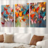 3pcs Colorful Abstract Butterfly Painting Wall Art Set Canvas Framed 40x60cm - High Quality Print 100% Australian Made Wall Canvas Ready to Hang
