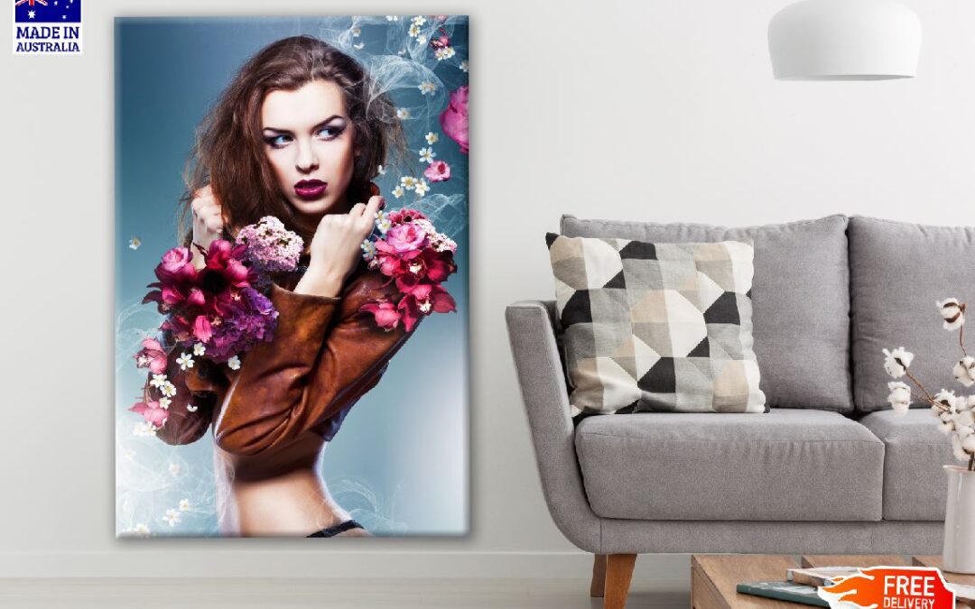 Stunning Girl with Flowers Photograph Print 100% Australian Made