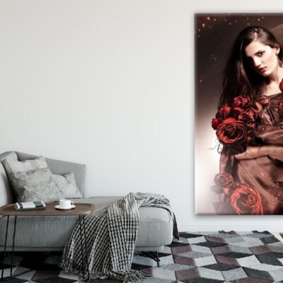 Fashion Girl with Floral Design Print 100% Australian Made