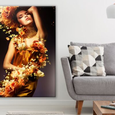 Fashion Girl with Floral Design Print 100% Australian Made