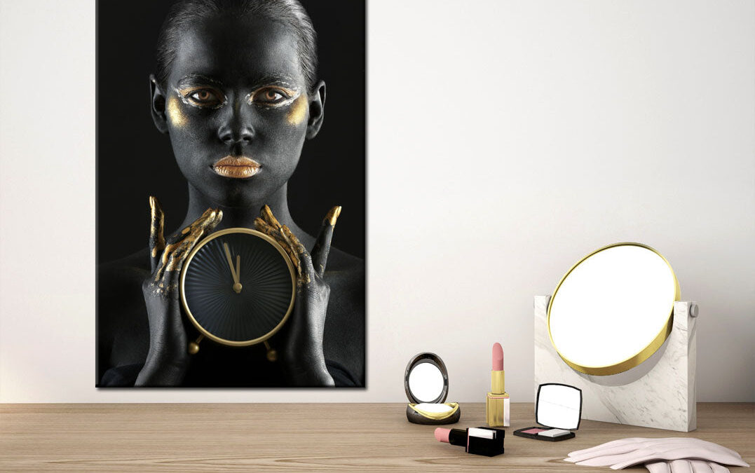 Black Gold girl Art Stunning Print 100% Australian Made