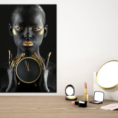 Black Gold girl Art Stunning Print 100% Australian Made